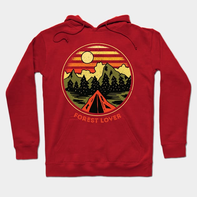 Camping Life in Wonderlust and Hiking trail Gift for forest lover Hoodie by yassinebd